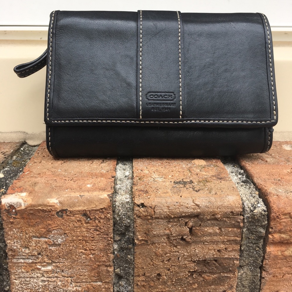 Authentic Black Leather COACH Wallet